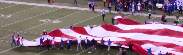 The NFL's Ridiculous American Flag Display Devours Itself